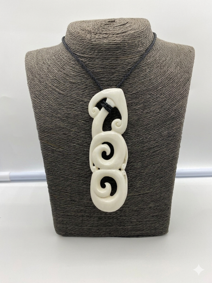 Triple Koru Upright - Bone