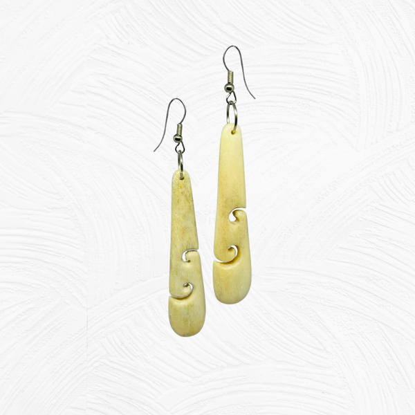 Whale - Carved Roimata Earrings